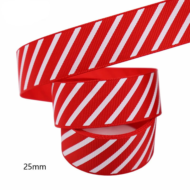 Diagonaal gestreept lint, 9 meter