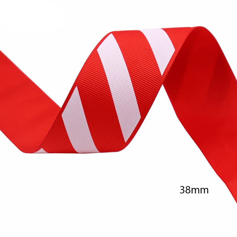 Diagonaal gestreept lint, 9 meter