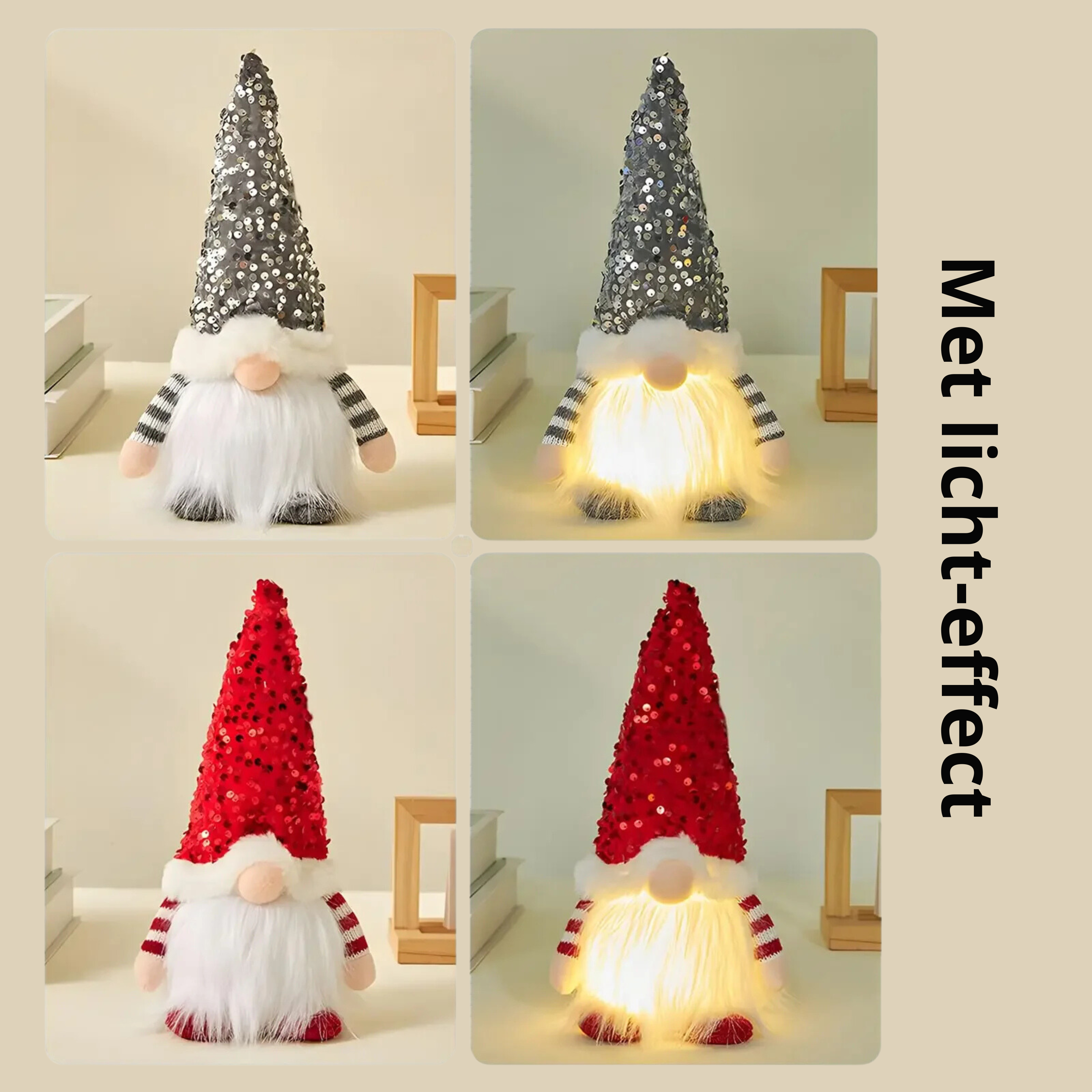 Kerst Kabouter met Led Verlichting