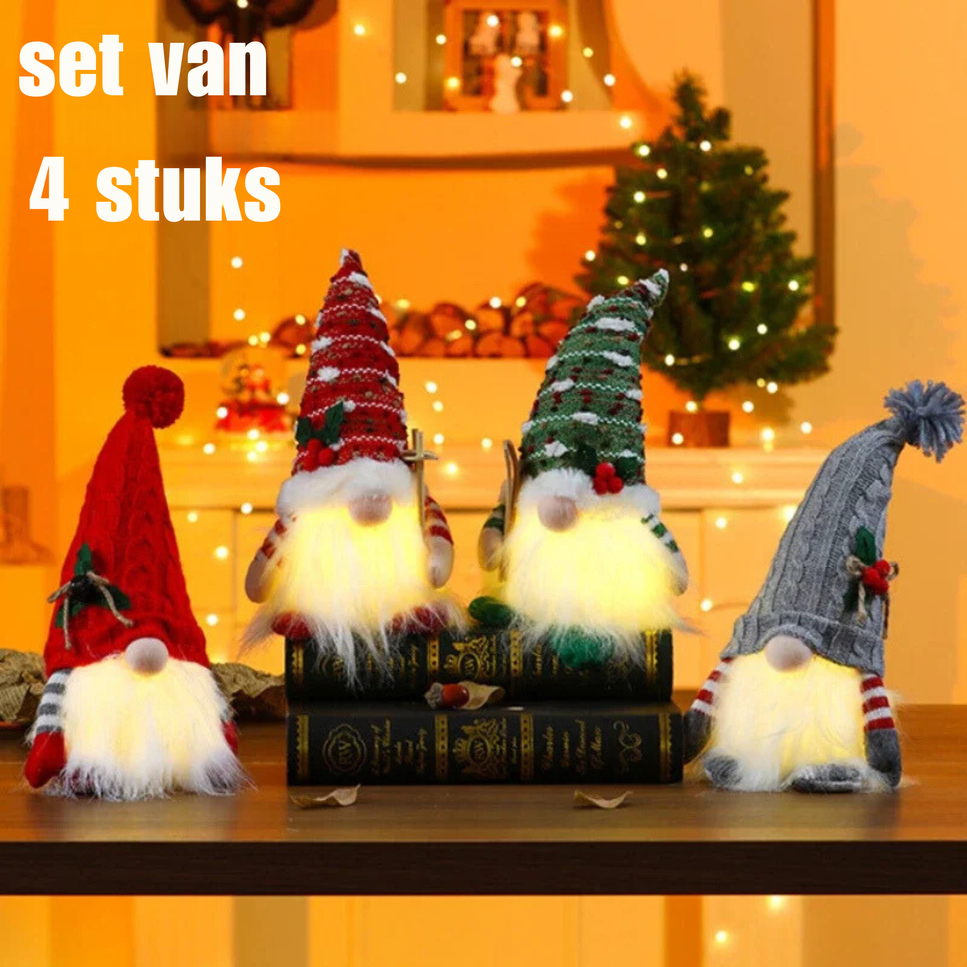 Kerst Kabouter met Led Verlichting