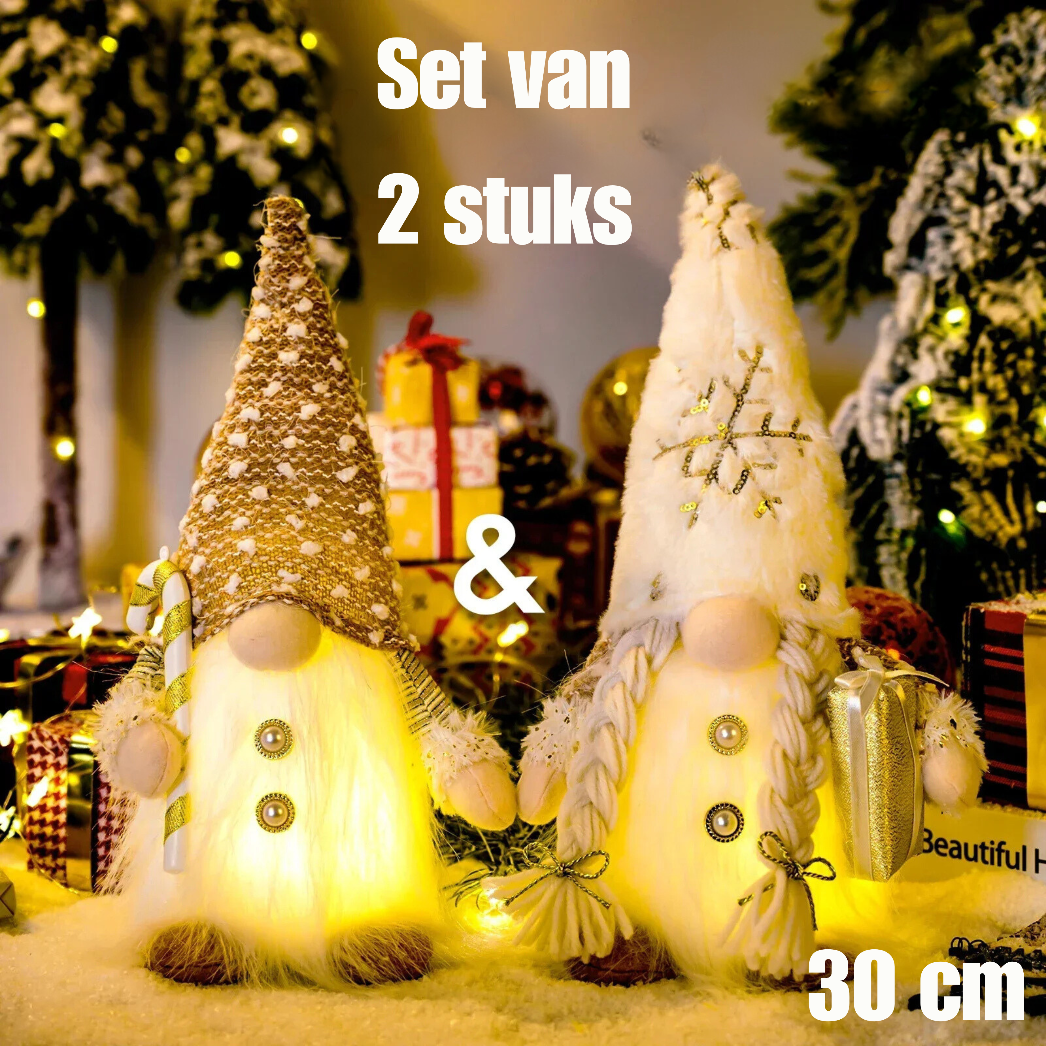 Kerst Kabouter met Led Verlichting