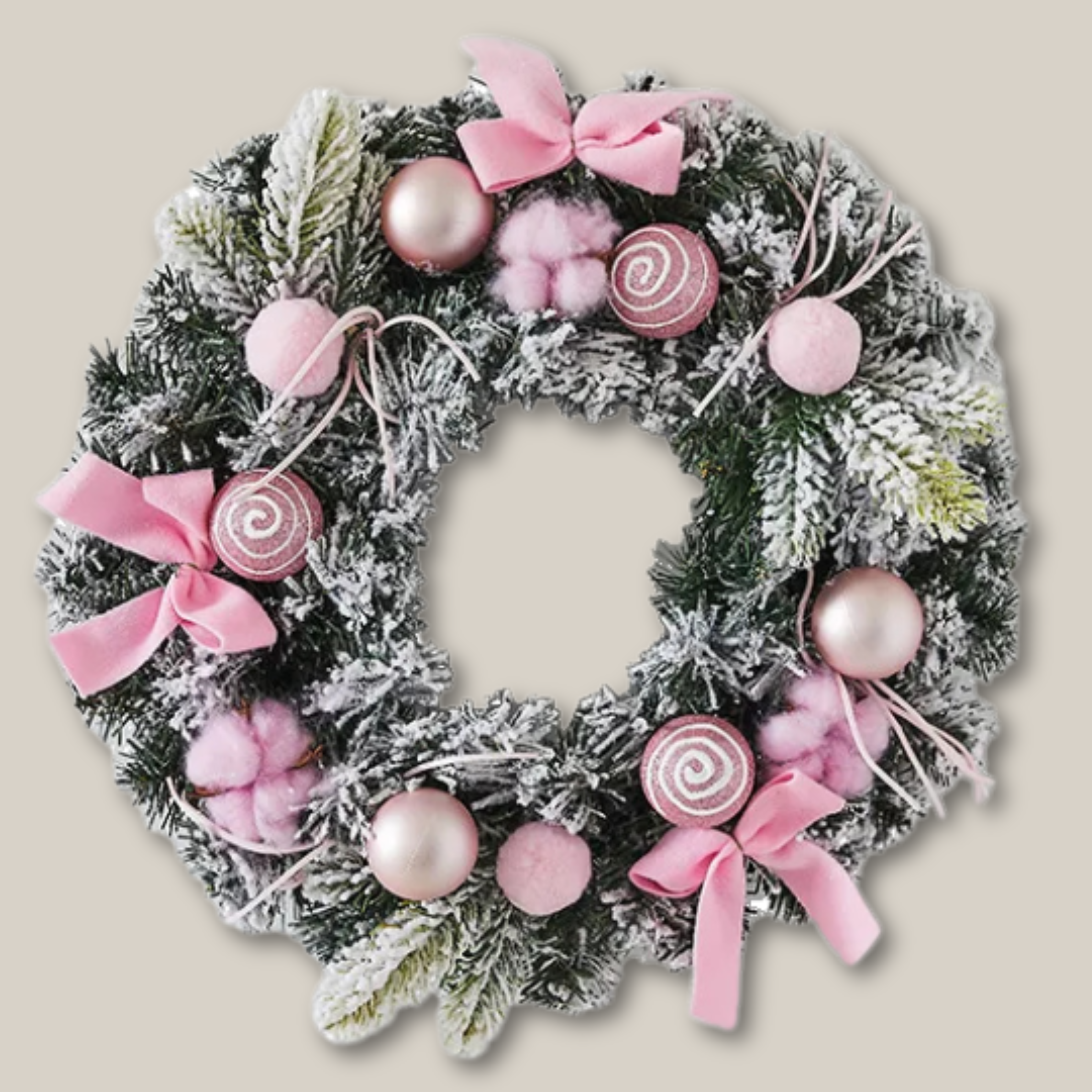 Kerstkrans Roze