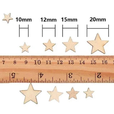 100-500 Stuks Mini Houten Sterren