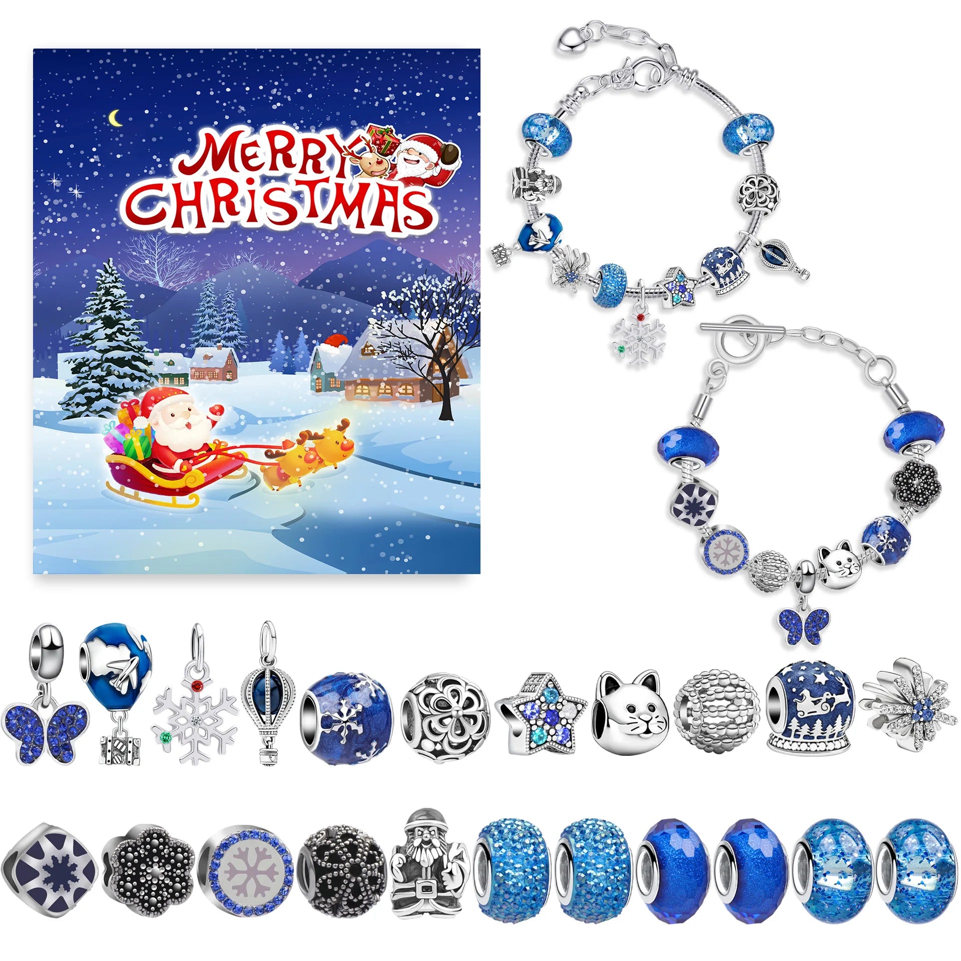 Adventskalender, Armbandjes met Bedels